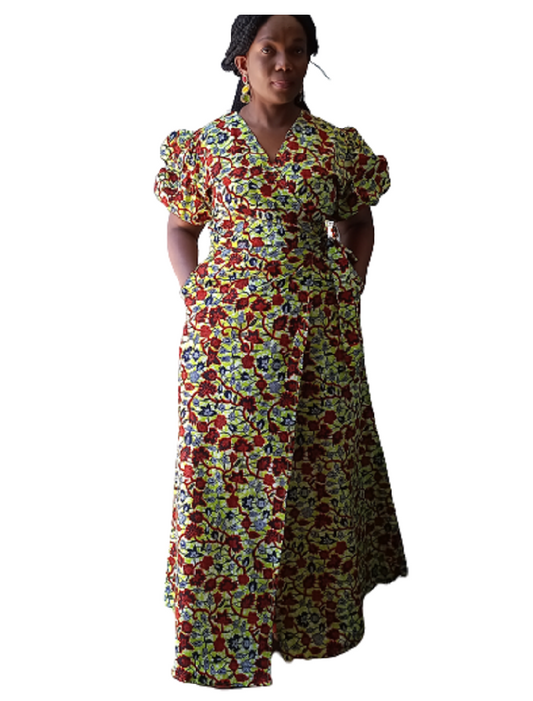 Nana Multicolour Floral Wrap Maxi Dress