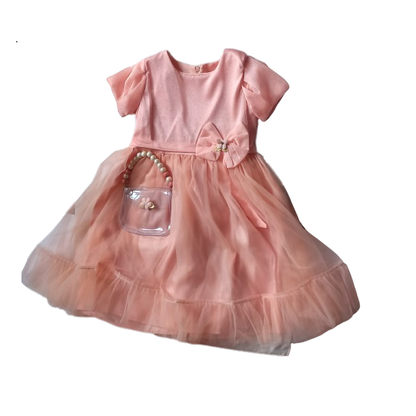 Girls Party Dress with Nude Purse