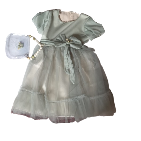 Girls Party Dress with Nude Purse