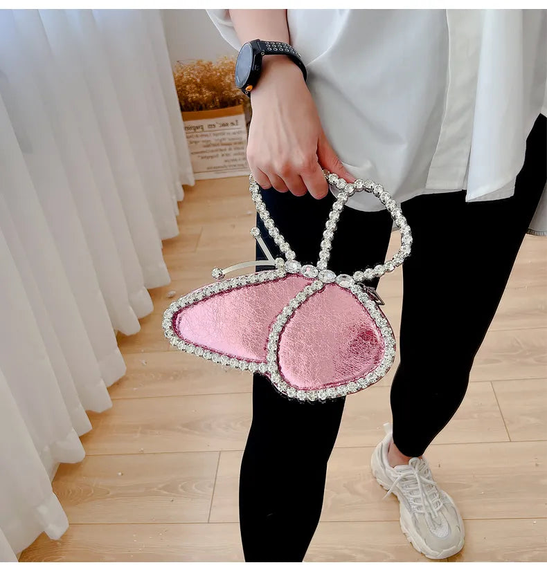 Diamond Butterfly Evening Bag