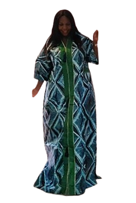 Aretha Rich Aunty Maxi Dress - Green