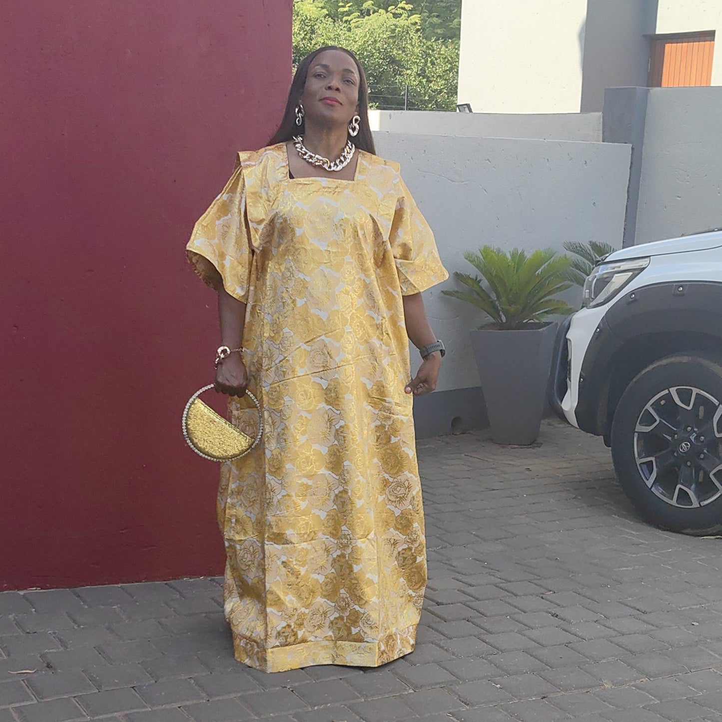 The Queen Mother Boubou - Yellow Floral