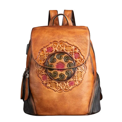 Westal Rozy Vintage Genuine Leather Backpack