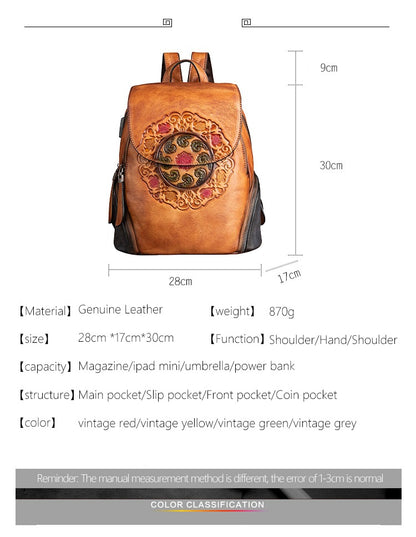 Westal Rozy Vintage Genuine Leather Backpack