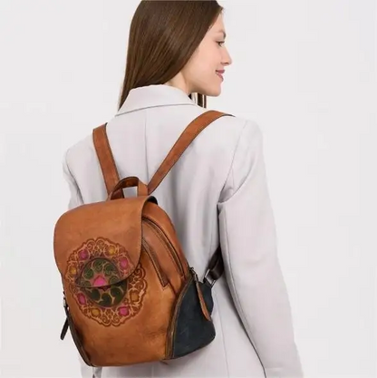 Westal Rozy Vintage Genuine Leather Backpack