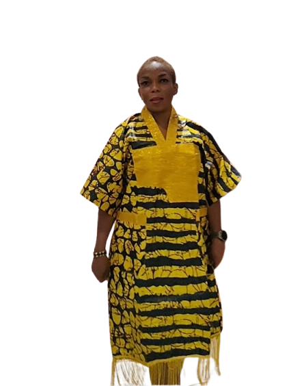 Aretha Rich Aunty Midi Dress - Yellow