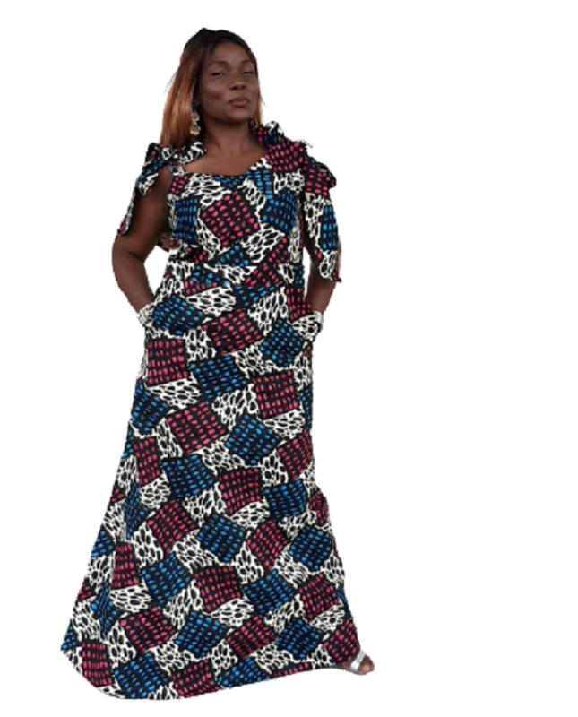 Lungi African Print Ankara Maxi  Dress