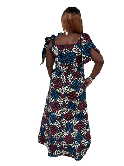 Lungi African Print Ankara Maxi  Dress
