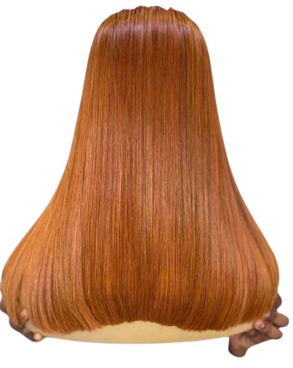Roxy Ombre Gold Straight 18" Wig (Super Double Drawn )
