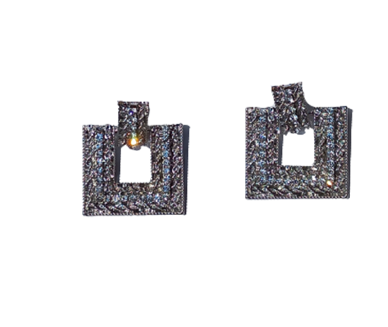 4-Square Earrings (Silver and Gold Sets)