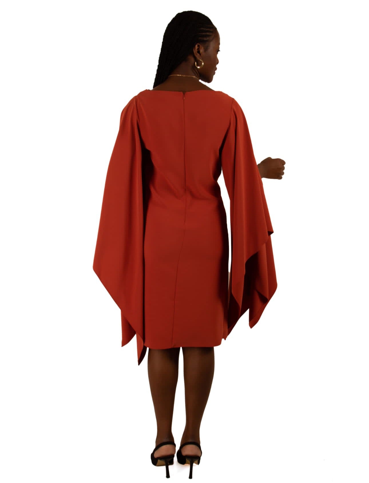 Tess Bell sleeves Dress - Red