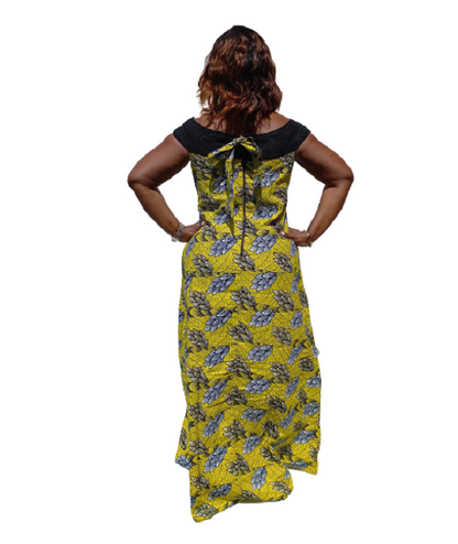 Ladies Multicolour Nene Off The Shoulder Maxi Dress