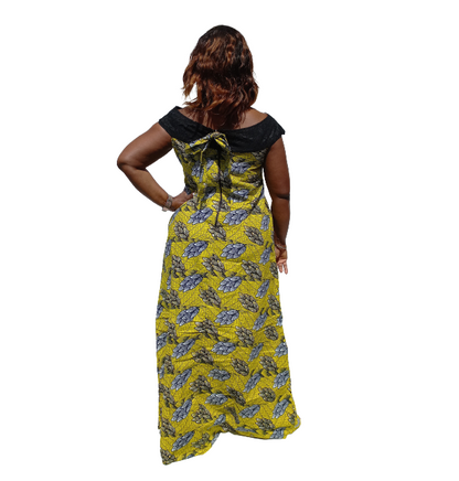 Ladies Multicolour Nene Off The Shoulder Maxi Dress