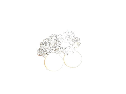 Crystal Wheel & Pearls Earrings (Set of 2)