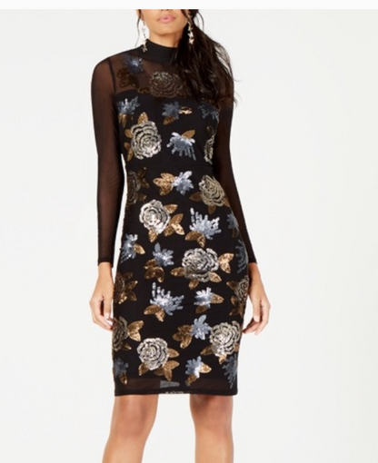 Thalia Sodi Metallic Sequin Dress - Size 8