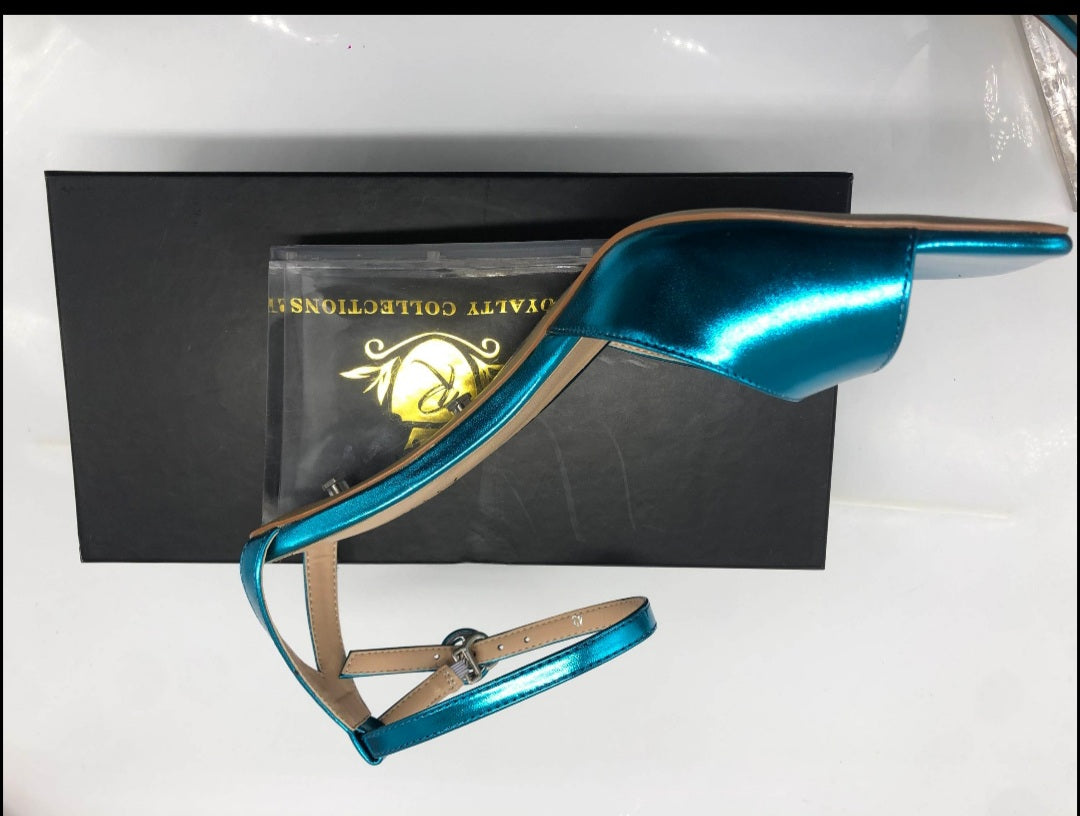 Allure Clear Heels - Blue