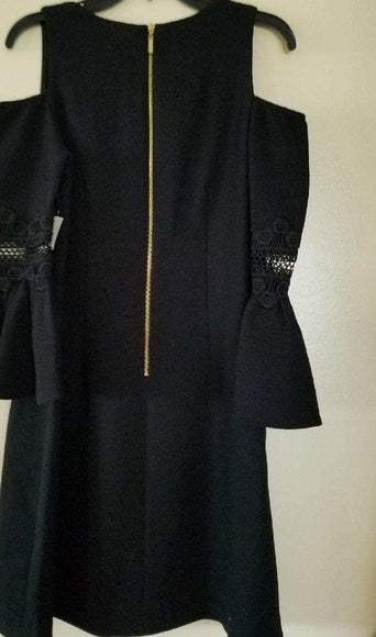 Eliza J NWT Black Cold Shoulder Dress