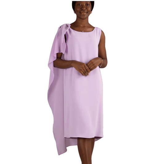 Tulle Cape Dress - Lilac